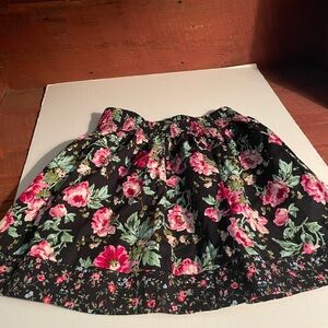 Skirt, Small Petite, “twenty one”  flared skirt with smocked elastic waist